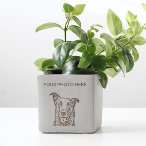 Custom Photo Flower Pot Laser Engraved Planter