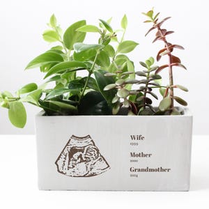 Faire-part de grossesse personnalisé, cadeau grand-mère, cache-pot personnalisé pour les nouveaux grands-parents, nouveau-né cadeau grand-mère, cadeau échographie
