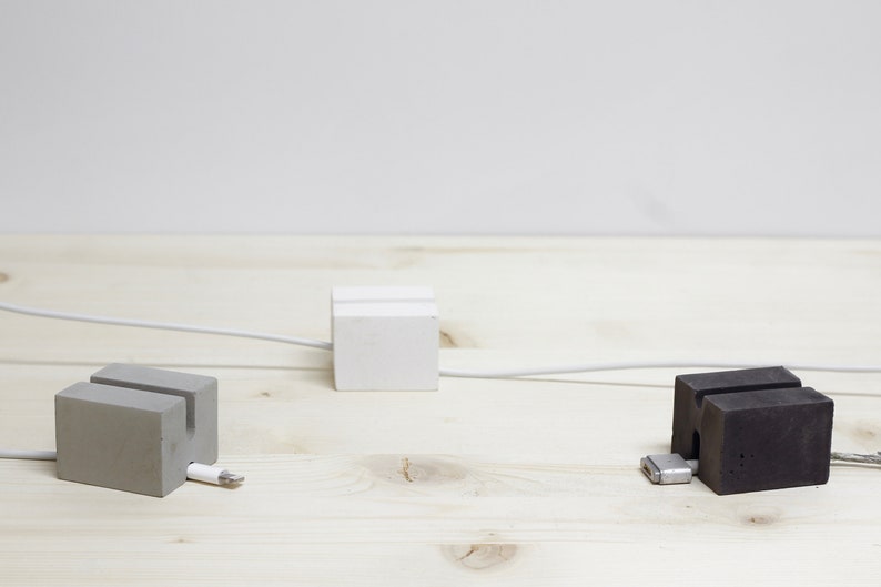 Concrete Cable Organizer Desk Cable Management Night Stand Etsy Canada