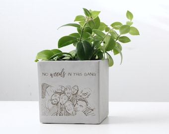 Friendship & Wedding Party Gift | Custom Engraved Photo Keepsake with Funny Quote | Bridesmaid or Groomsman Group Gift