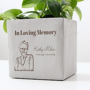 Personalized Memorial Gift for Loss of Mother, Custom Engraved Planter Pot, Remembrance Sympathy Gift Loss of Father, In Loving Memory Gift