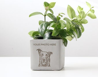 Custom Photo Flower Pot Laser Engraved Planter