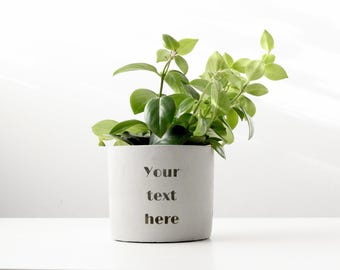 Laser Engraved Custom Flower Plant Pot | Personalized Gift