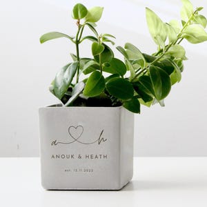 Personalized Wedding Anniversary Gift Planter Pot