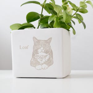 Custom Engraved Planter Pot for Dog, Cat and Pet Lovers Gift