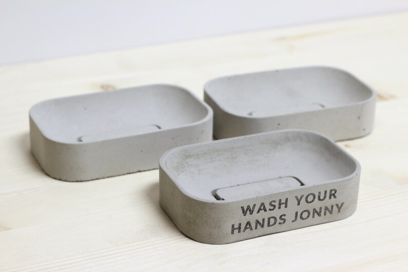 Concrete Soap Dish With Drain Etsy