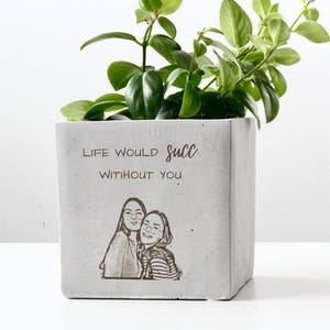 Meilleur ami, soeur, frère, cadeau personnalisé en pot de fleurs gravé - La vie serait belle sans vous