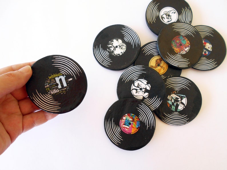 Miniature Custom Vinyl Record Discs Fridge Music Etsy