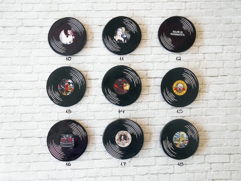 Miniature Custom Vinyl Record Discs Fridge Music Etsy