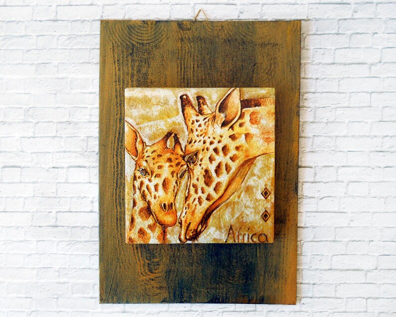 Giraffe Decor African Animal Living Room Image 0