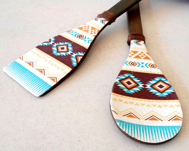 African Decor Wooden Utensil Set Kitchen Decor Ethnic Etsy