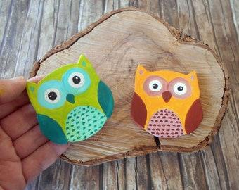 Owl Cute Fridge Magnets, Owl Lover Gift, Baby Shower Favors, Owl Fall Decor, Kids Magnets, Teacher Gift, Birthday Party Favors, Nature