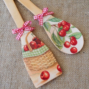 Cherry Küchen Dekor: Dekoratives Kochlöffel Set