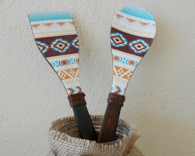 African Decor Wooden Utensil Set Kitchen Decor Ethnic  Etsy