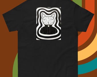 CATholic Cotton Tee - Witchy Cat Mom Graphic Shirt - Montreal Artist