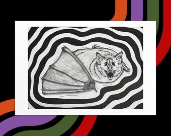 Vampyr 4x6 Art Print - Gothic Vampire Bat Artwork - Montreal Artist