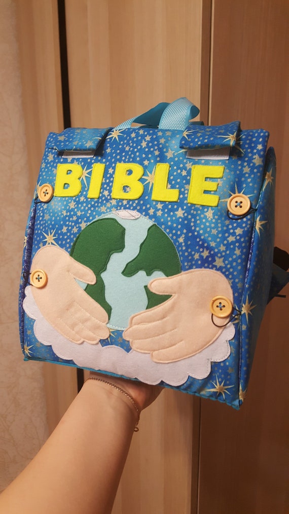 Bible for children. Bible backpack. Bible quiet book. Book of Etsy