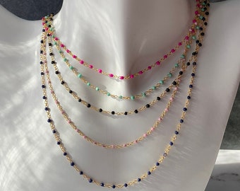 Dainty Resin Necklace//Layering Necklace//Dainty Necklace//Minimalist Necklace//Necklace Gift