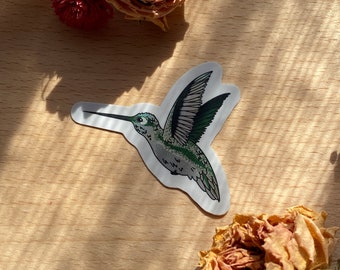 Holographic Hummingbird Sticker//Waterproof Sticker//Water bottle Sticker//Mini Sticker//Decal//Phone Sticker//Laptop Sticker