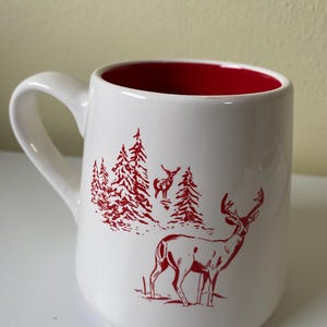 Holiday Home Deer Scene Coffee Mug