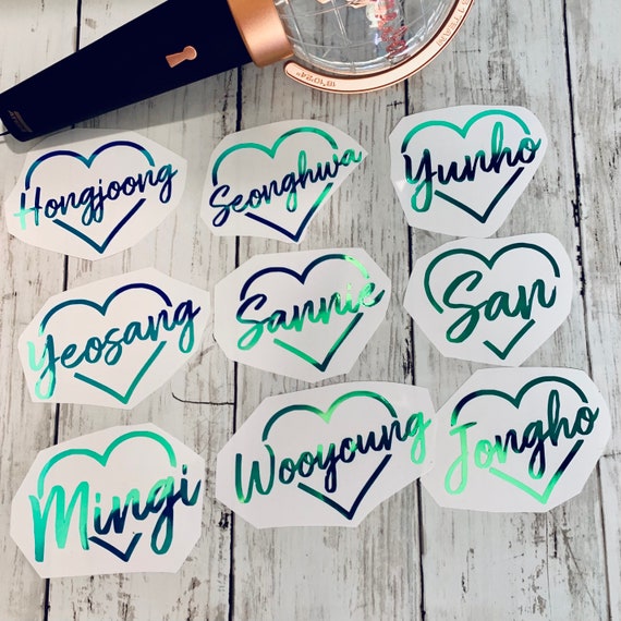 Ateez Heart Lightstick Decals