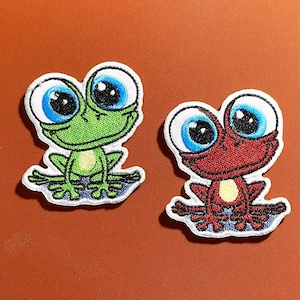 Frog Patches iron on patches Frog iron on patch patches for Jackets embroidery patch Patch for backpack