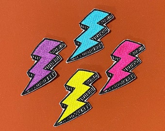 Lighting bolt Patches iron on bolt patches Thunder iron on patch patches for Jackets embroidery patch Patch for backpack