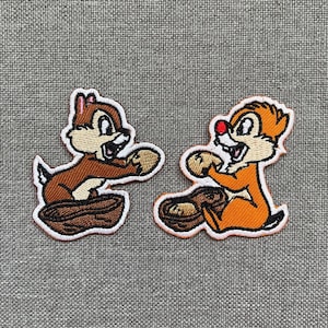 Chip 'n' Dale Parches hierro en parches Chip 'n' Dale hierro en parches para Chaquetas parche de bordado Parche para mochila