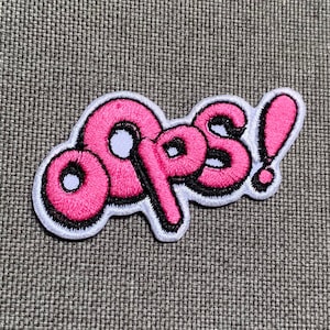 Oops Patches naszywki do prasowania Oops naszywki do prasowania naszywki na kurtki naszywki haftowane naszywki na plecak