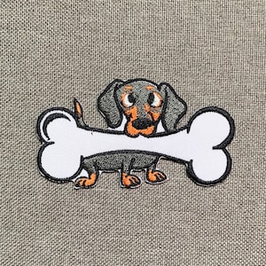 Perro Dachshund Parches plancha en parches Dachshund hierro en parches para Chaquetas parche de bordado Parche para mochila