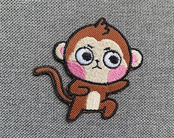 Kungfu monkey Patches iron on patches Kungfu monkey iron on patch patches for Jackets embroidery patch Patch for backpack
