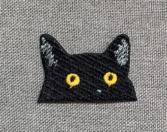 Black cat Patches  Cat iron on patches iron on patch patches for Jackets embroidery patch Patch for backpack