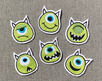 Monster inc Patches iron on Mike patches  iron on patch patches for Jackets embroidery patch Patch for backpack
