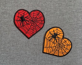 Heart spider Patches Heart spider iron on patch iron on patch patches for Jackets embroidery patch Patch for backpack