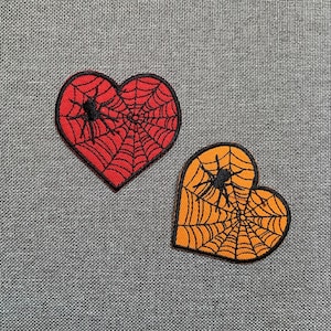 Herz Spinne Patches Herz Spinne Aufnäher Für Jacken Stickerei Aufnäher Patch für Rucksack