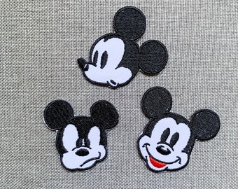 Set 3 pc Mickey Patches iron on patches iron on patch patches for Jackets embroidery patch Patch for backpack