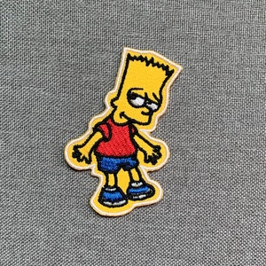 Simpson Patches iron on patches Bart iron on patch patches for Jackets embroidery patch Patch for backpack
