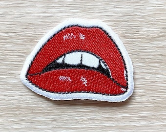 Lips Patches iron on patches Lips iron on patch patches for Jackets embroidery patch Patch for backpack