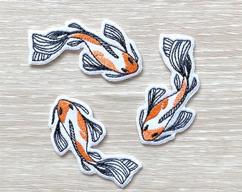 Set 3 pc Koi fish Patches iron on patches Toy Story iron on patch patches for Jackets embroidery patch Patch for backpack