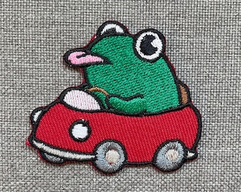 Flog in car Patches iron on patches Flog iron on patch patches for Jackets embroidery patch Patch for backpack