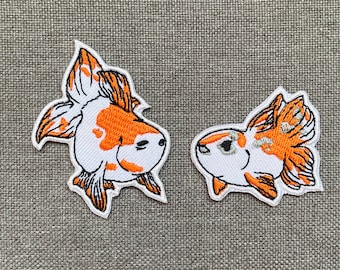 HEYTRCO Amenta Sew On Patches, Goldfish in Pond Embroidered Patches for Clothes
