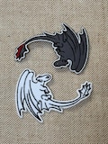 2 pc How to train to dragon Patches iron on Dragon patches Beagle Snoopy iron on patch patch for Jacket embroidery patch Patch for backpack product logo