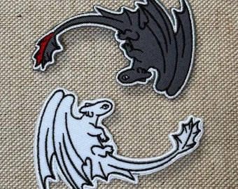 2 pc How to train to dragon Patches iron on Dragon patches Beagle Snoopy iron on patch patch for Jacket embroidery patch Patch for backpack