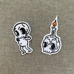 Skull Dancing Patches iron on patches Skull iron on patch patches for Jackets embroidery patch Patch for backpack