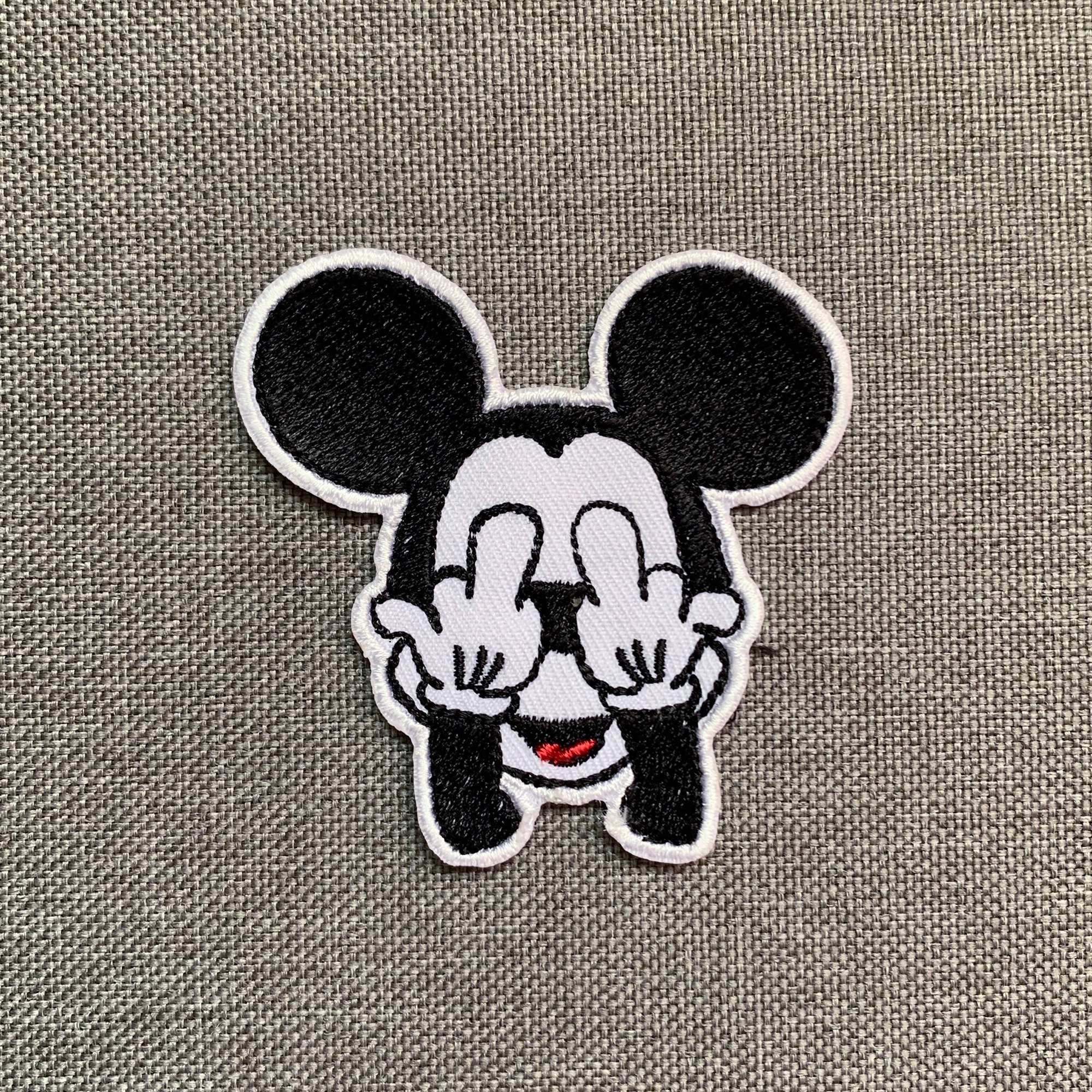 Disney Patch Mickey Mouse Iron on Large Embroidered XL Applique