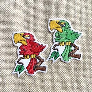 Angry Parrot Bird Patches iron on Parrot patches Parrot iron on patch patches for Jackets embroidery patch Patch for backpack