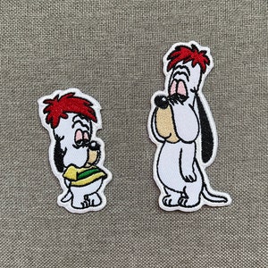 Droopy & Dripple Patches Aufnäher Bügeln Hund Aufnäher Patches für Jacken Sticken Patch Für Rucksack