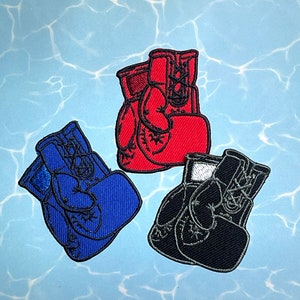 2 pc Gloves boxing Patches iron on patches  gloves boxing cartoon iron on patch patches for Jackets embroidery patch Patch for backpack