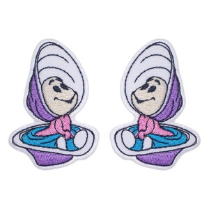2pc Curious Oysters Patches iron on patches Alice iron on patch patches for Jackets embroidery patch Patch for backpack