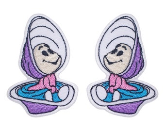 2pc Curious Oysters Patches iron on patches Alice iron on patch patches for Jackets embroidery patch Patch for backpack